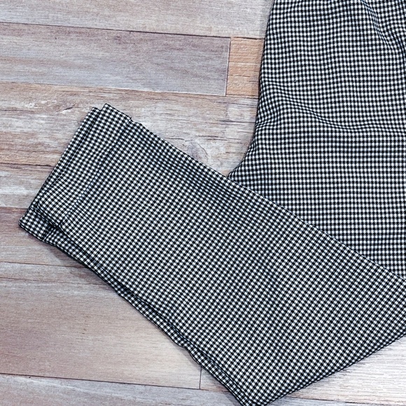 Simons black and white houndstooth pants | Elastic waist comfort * - Picture 3 of 8